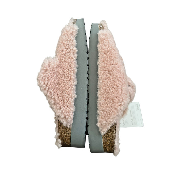 Birkenstock Papillio Sandals Teddy Pink Arizona Big Buckle Shearling EU 40/US 9 - Picture 5 of 9